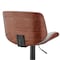 Armen Living Brock Adjustable Gray Faux Leather and Walnut Wood with Black Finish Bar Stool LCBCBAWABLGR - alternate 9